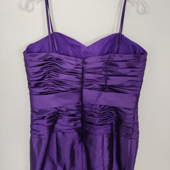 Sukhmani Designs Women's Satin Prom Dress Size 12 Purple NEW Party Graduation - Picture 4 of 16